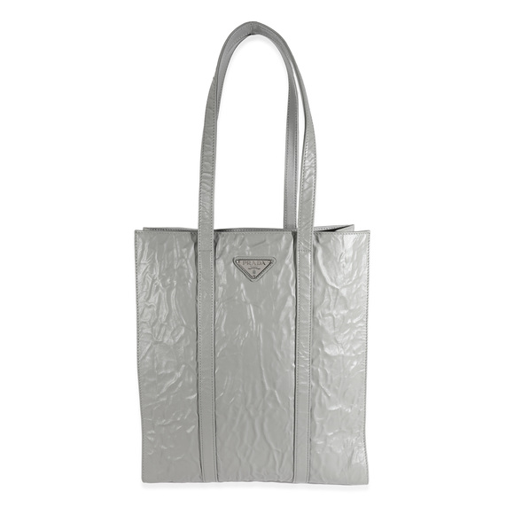 Prada Handbags - Prada Slate Grey Small Antique Nappa Tote